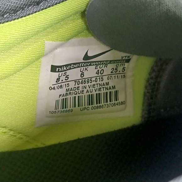 Nike Womens 8.5 Free 5.0 TR FIT 5 Training Shoes Sneaker Black Gray Green Pixel - Picture 7 of 10